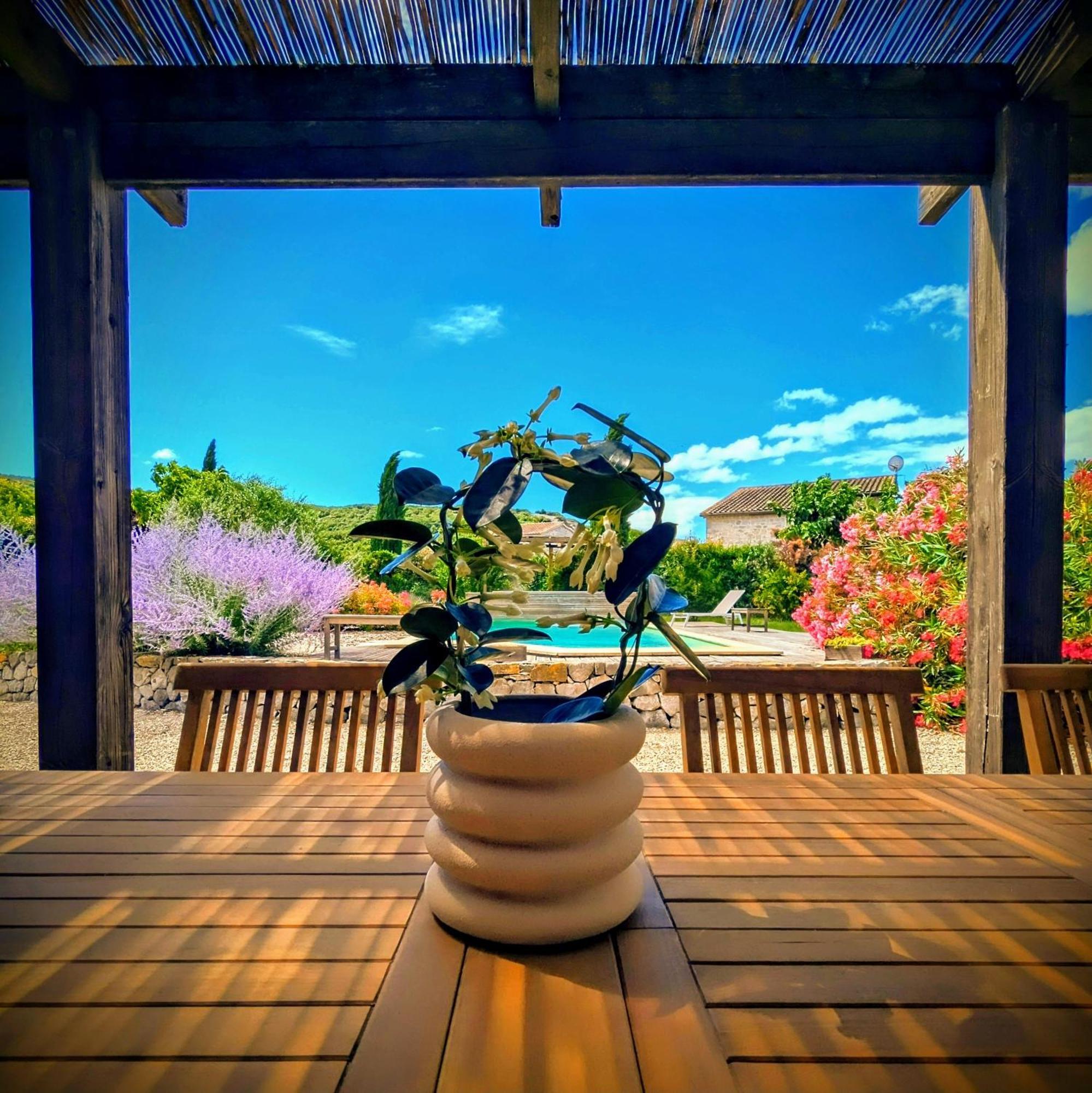 Villa Font Vive - Chambres D'Hotes Eco-Labellisees Avec Cuisine - Confort, Calme Et Vue Exceptionnels ! Grospierres Eksteriør bilde